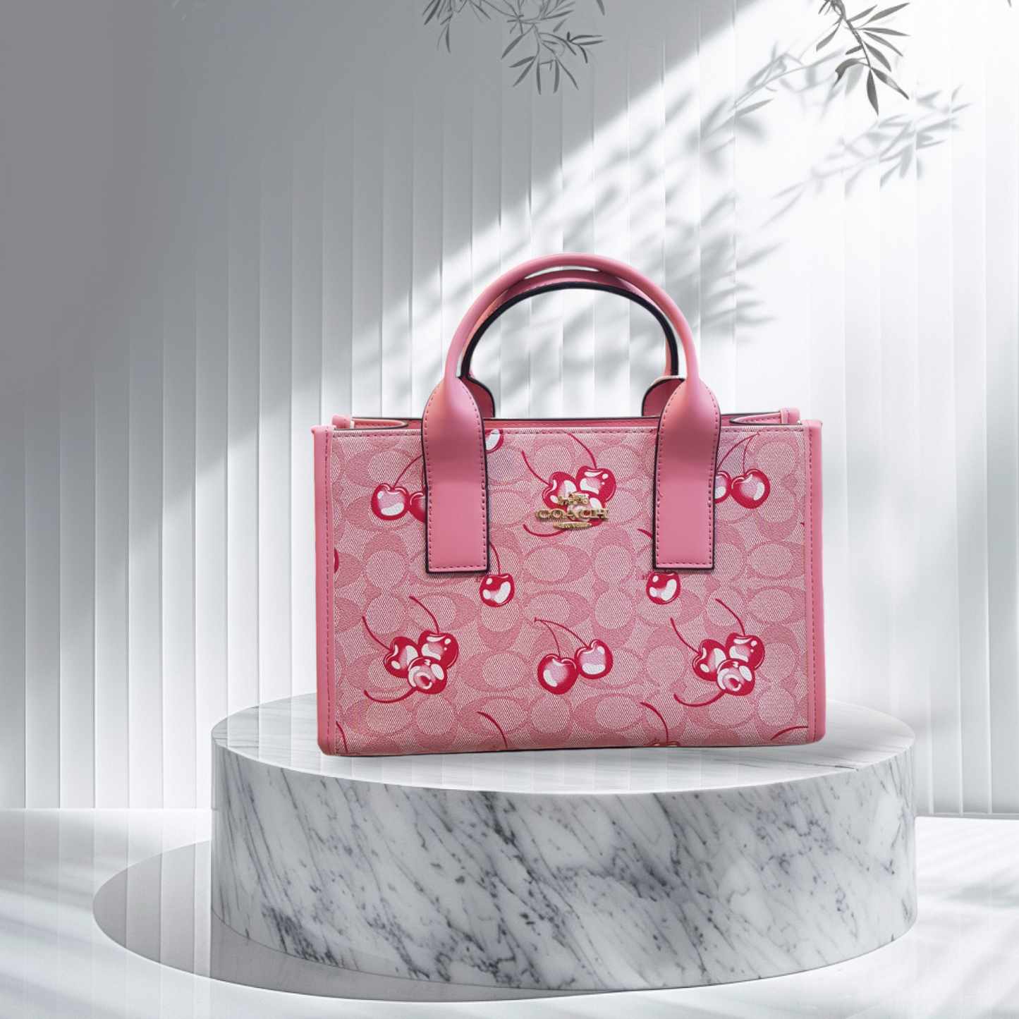 Coach Dempsey Tote with Cherry Print