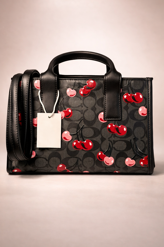 Cherry Signature Mini Tote – Black