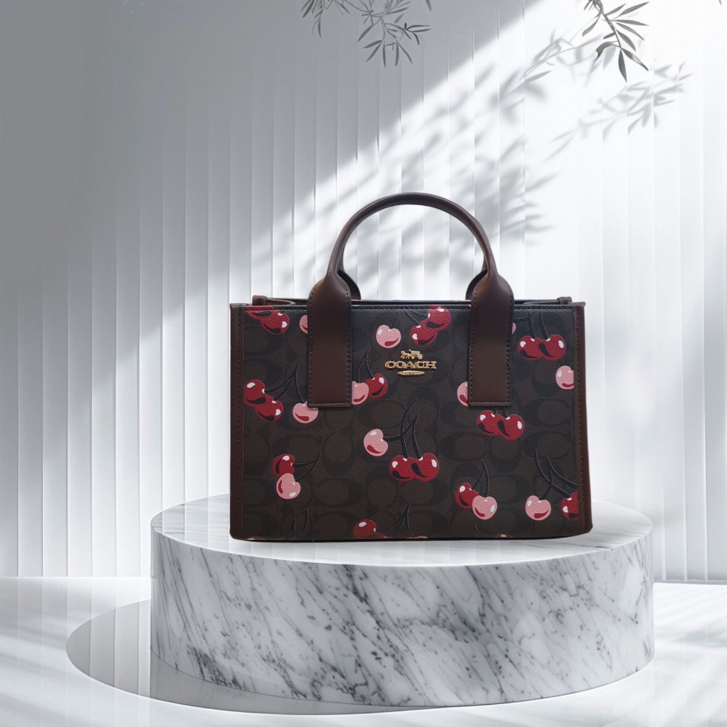 Coach Dempsey Tote with Cherry Print