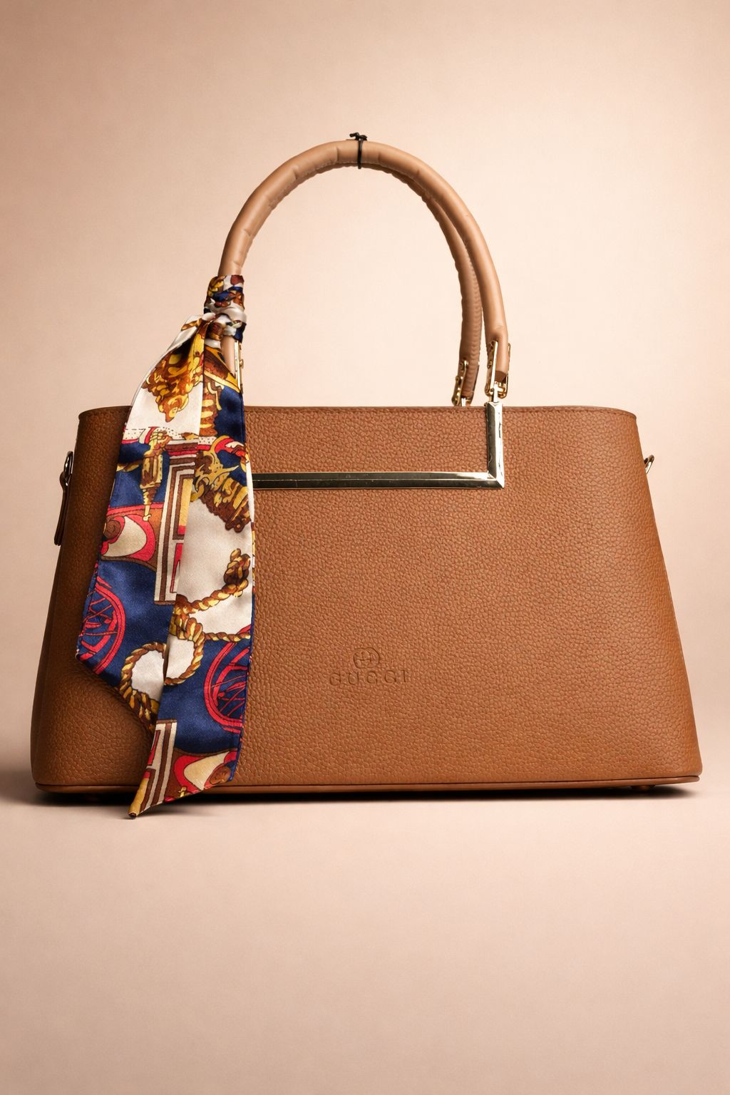 Caramel Suede Hand  Bag