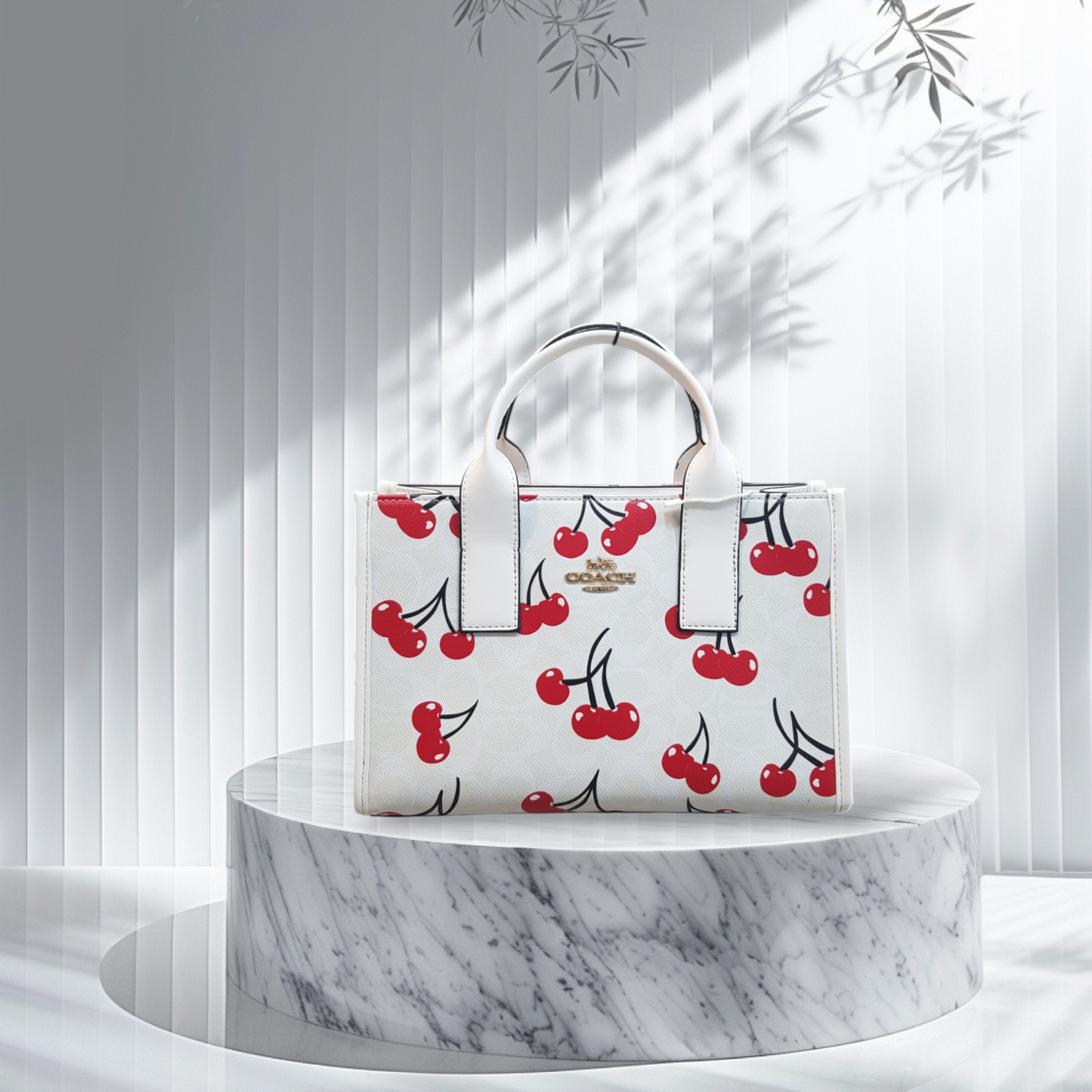Coach Dempsey Tote with Cherry Print