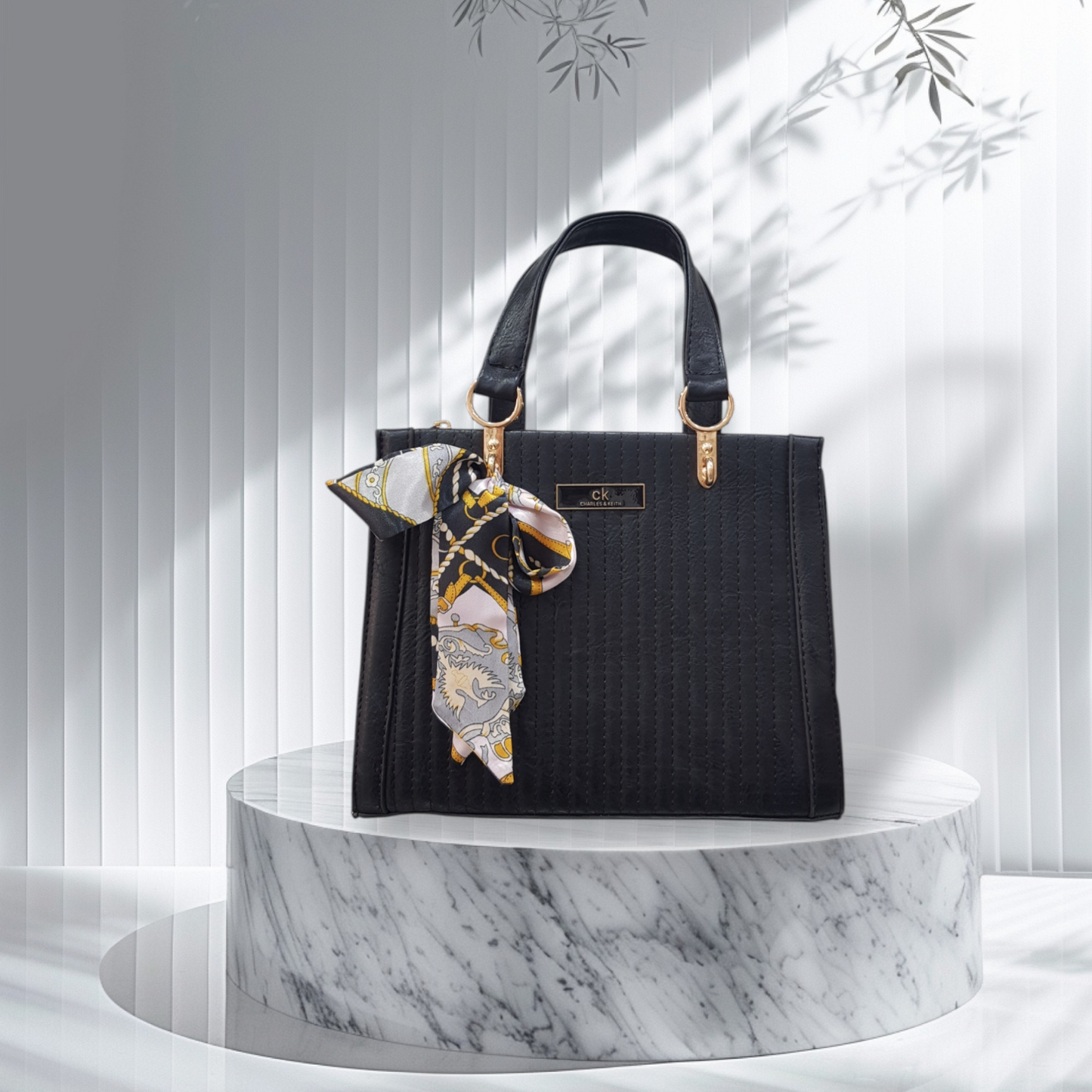 Charles & Keith Tote Bag with Scarf Detail