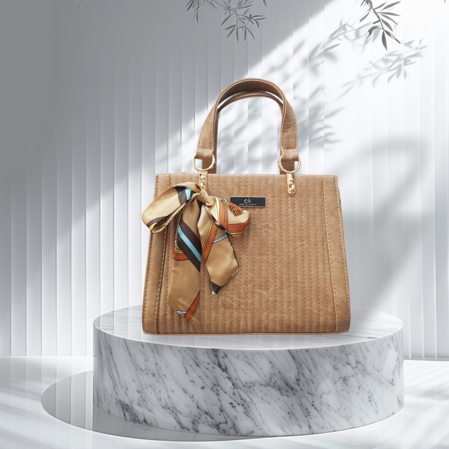 Charles & Keith Tote Bag with Scarf Detail